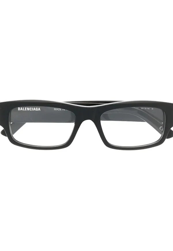 Balenciaga Eyewear fyrkantiga glasögon med graverad logotyp - Svart