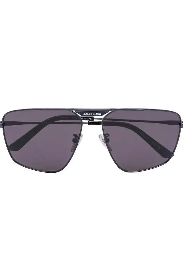 Balenciaga Eyewear geometriska pilotsolglasögon - Svart