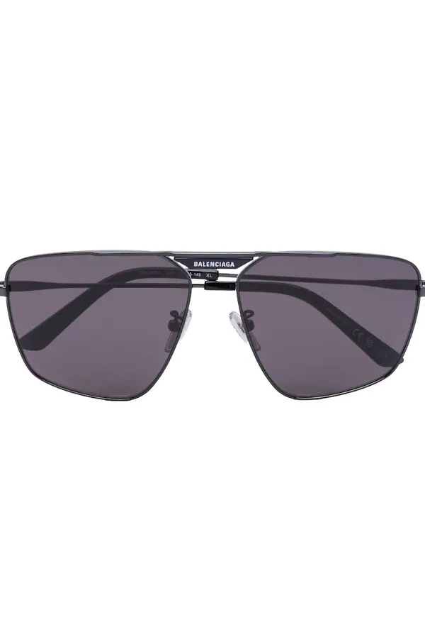 Balenciaga Eyewear geometriska pilotsolglasögon - Svart