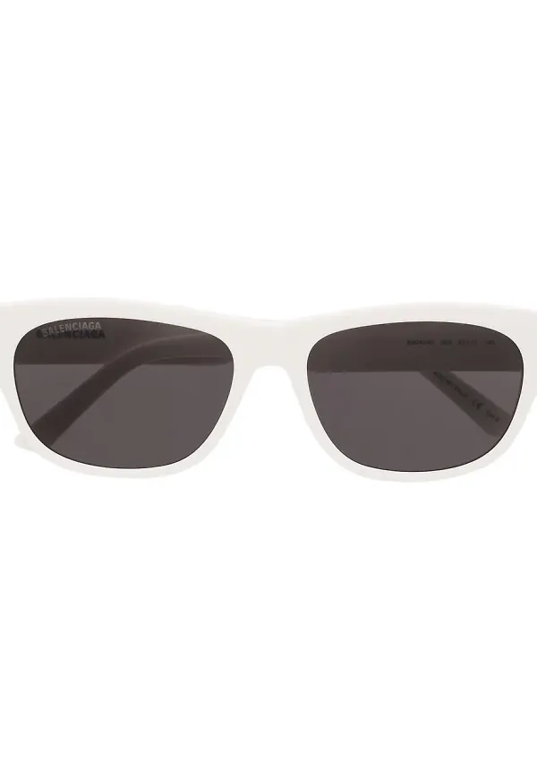 Balenciaga Eyewear rektangulära solglasögon - Vit