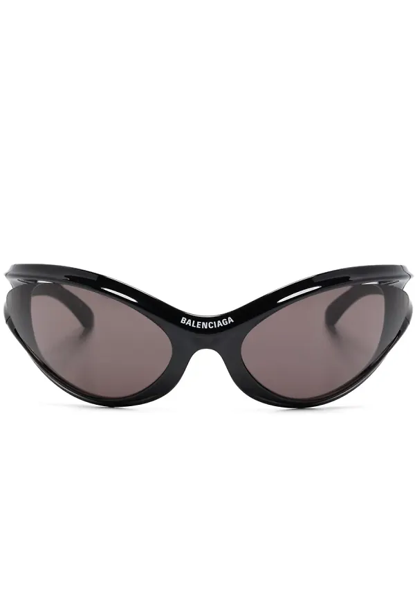 Balenciaga Eyewear runda solglasögon - Svart