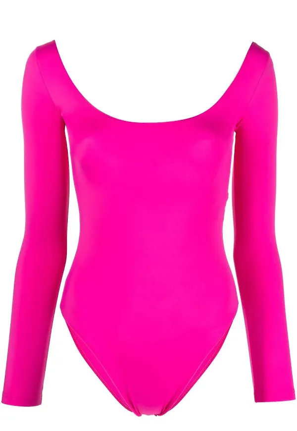 Balenciaga figursydd långärmad body - Rosa