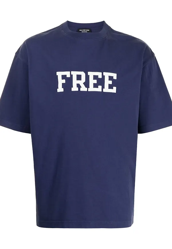 Balenciaga Free t-shirt med applikation - Lila