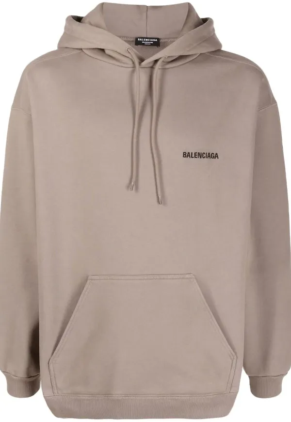 Balenciaga hoodie med dragsko - Neutral