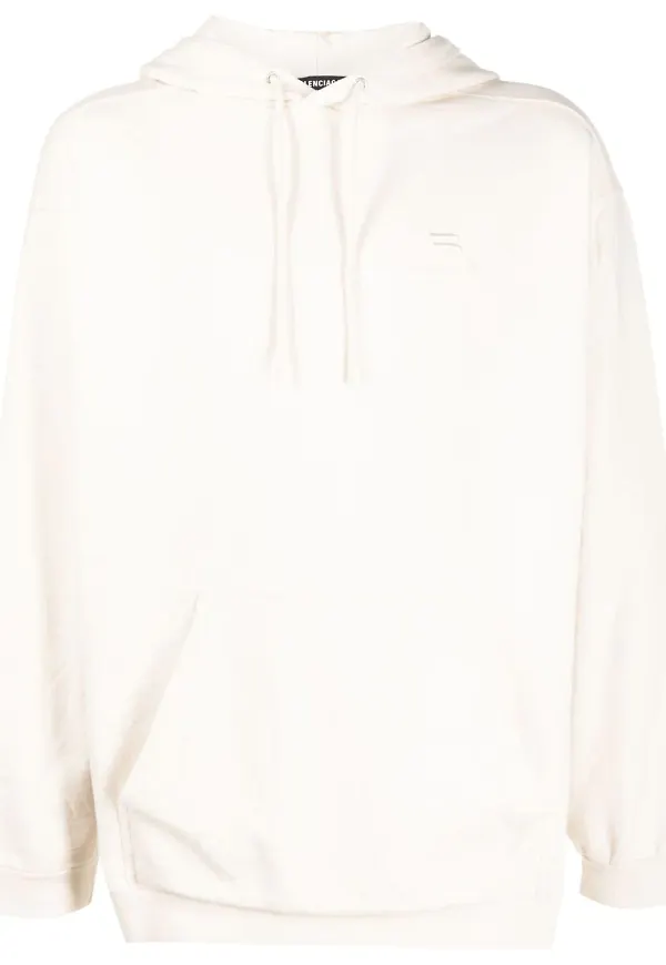 Balenciaga hoodie med dragsko - Neutral