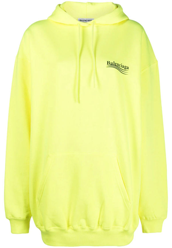 Balenciaga hoodie med logotyp - Gul
