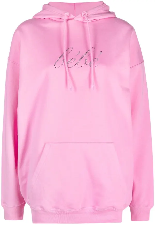 Balenciaga hoodie med slogan - Rosa