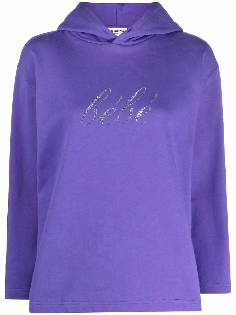Balenciaga hoodie med strass - Lila