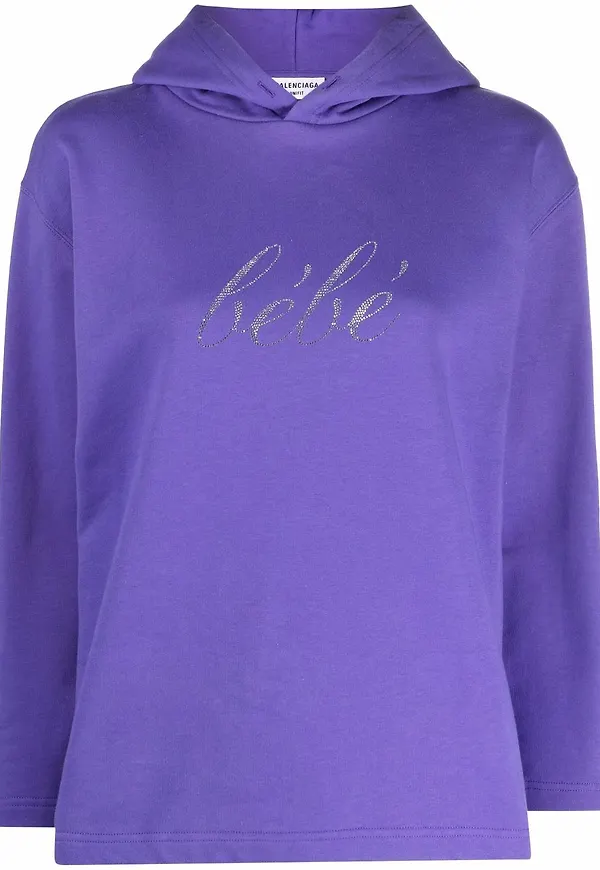 Balenciaga hoodie med strass - Lila