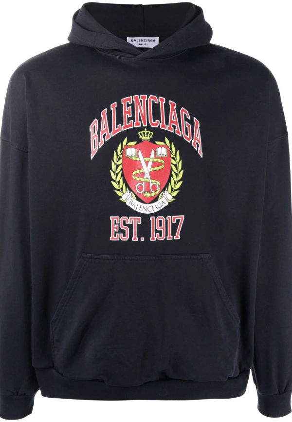 Balenciaga hoodie med vapen - Blå