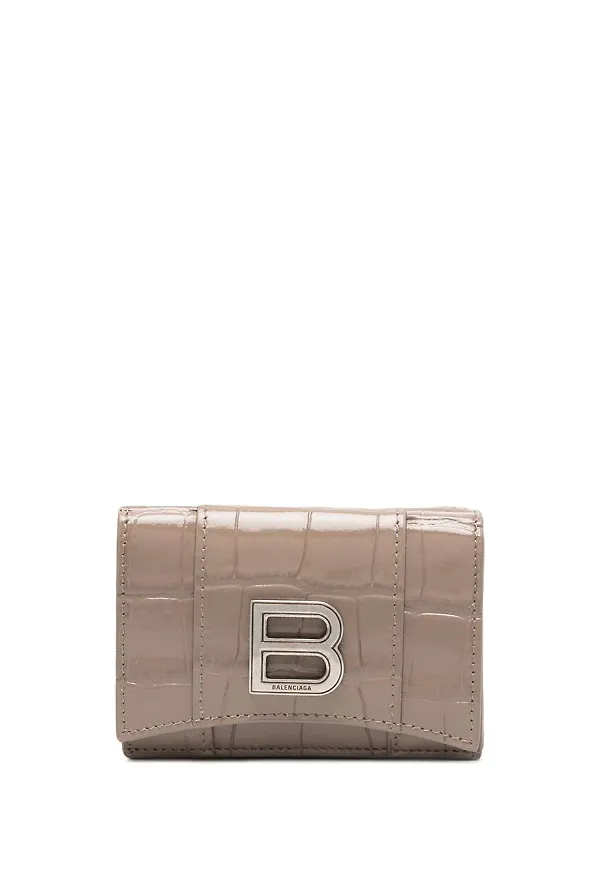 Balenciaga Hourglass liten plånbok - Neutral