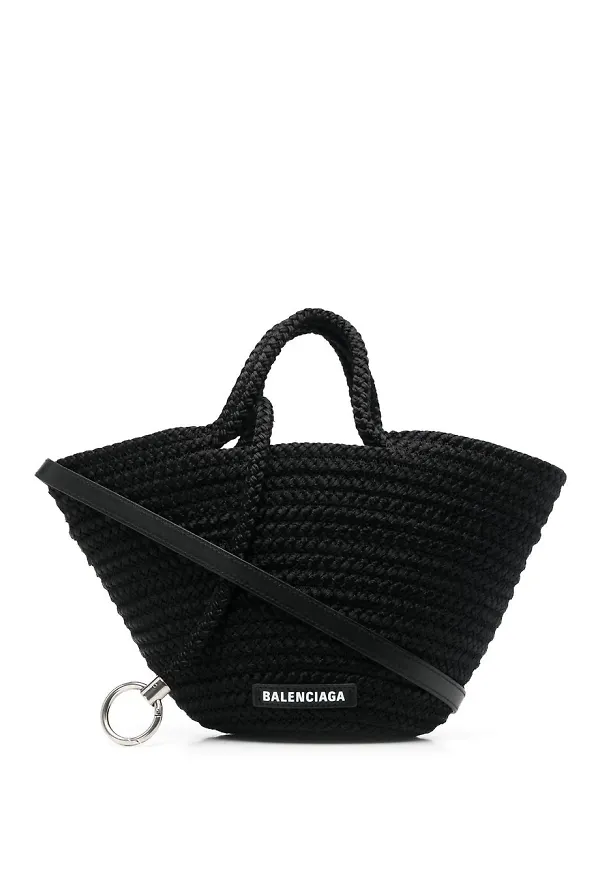 Balenciaga Ibiza vävd väska - Svart