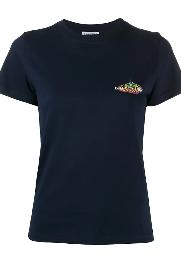 Balenciaga inpassad t-shirt - Blå