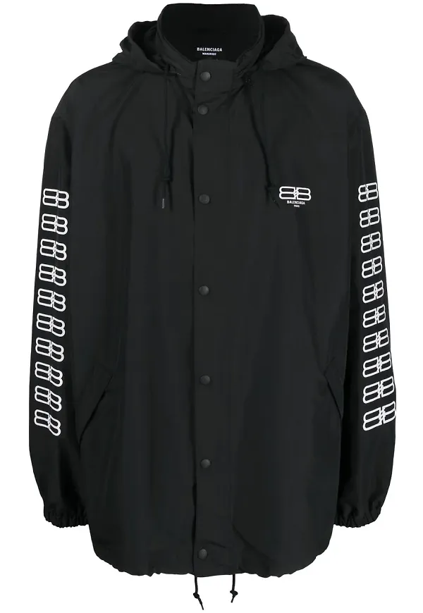 Balenciaga jacka med huva - Svart