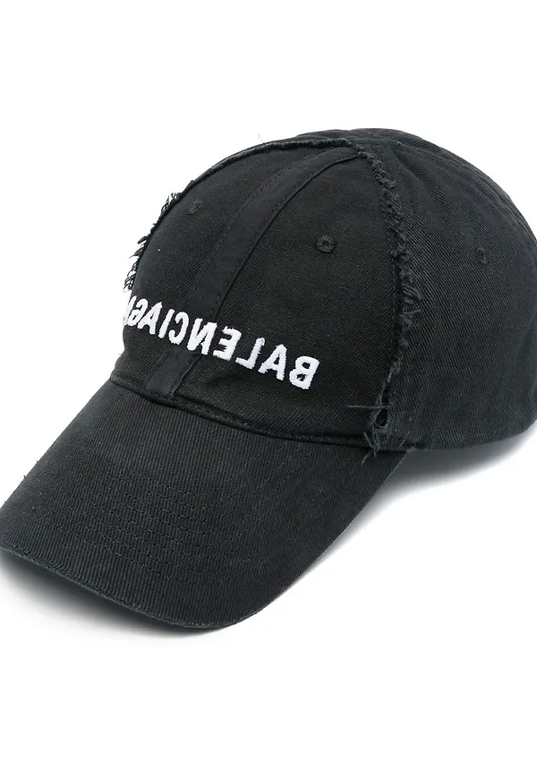 Balenciaga keps med broderad spegel - Svart