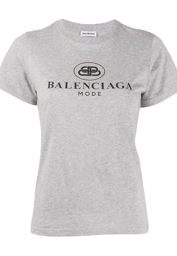 Balenciaga kortärmad inpassad t-shirt - Grå
