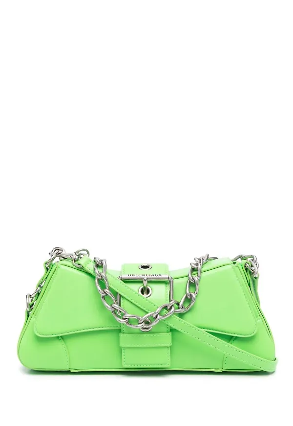 Balenciaga Lindsay axelväska i läder - Grön