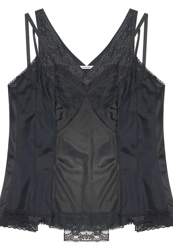 Balenciaga linne med lappdesign - Svart