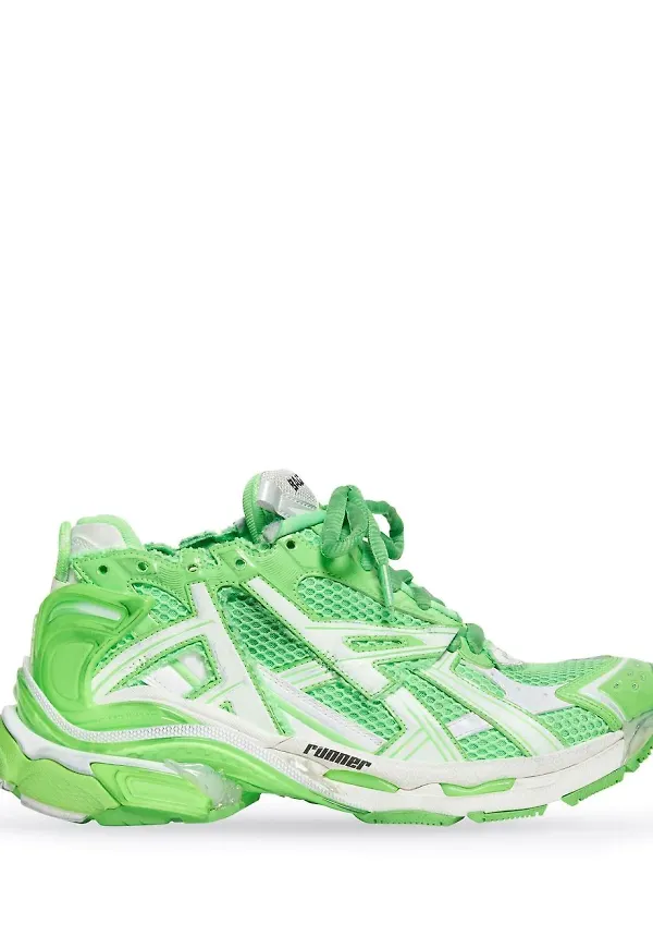Balenciaga löparsneakers med panel - Grön