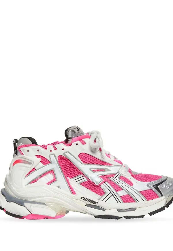 Balenciaga löparsneakers med panel - Rosa