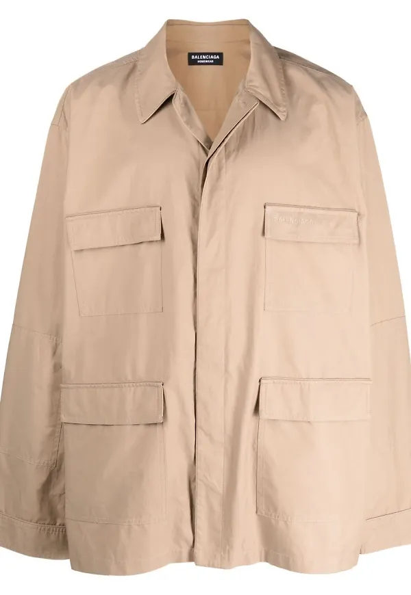Balenciaga militärjacka i pyjamas-modell - Neutral