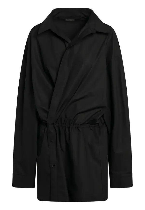 Balenciaga miniklänning i skjortmodell - Svart
