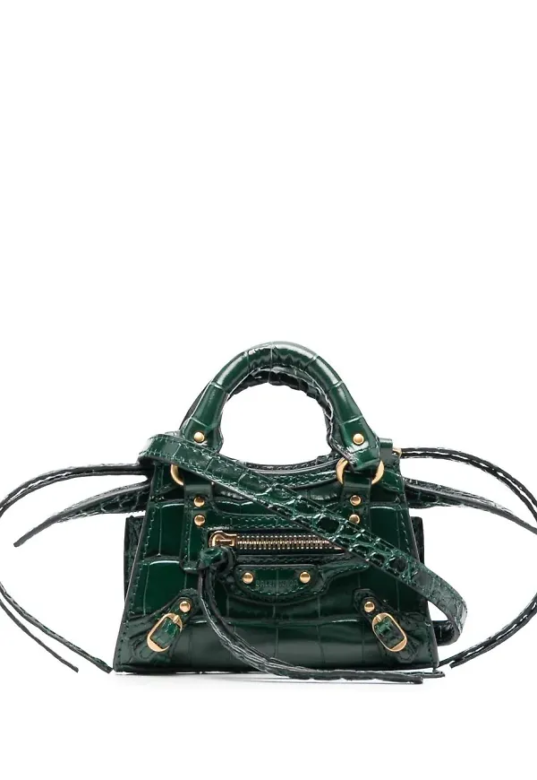 Balenciaga Neo Classic liten totebag - Grön