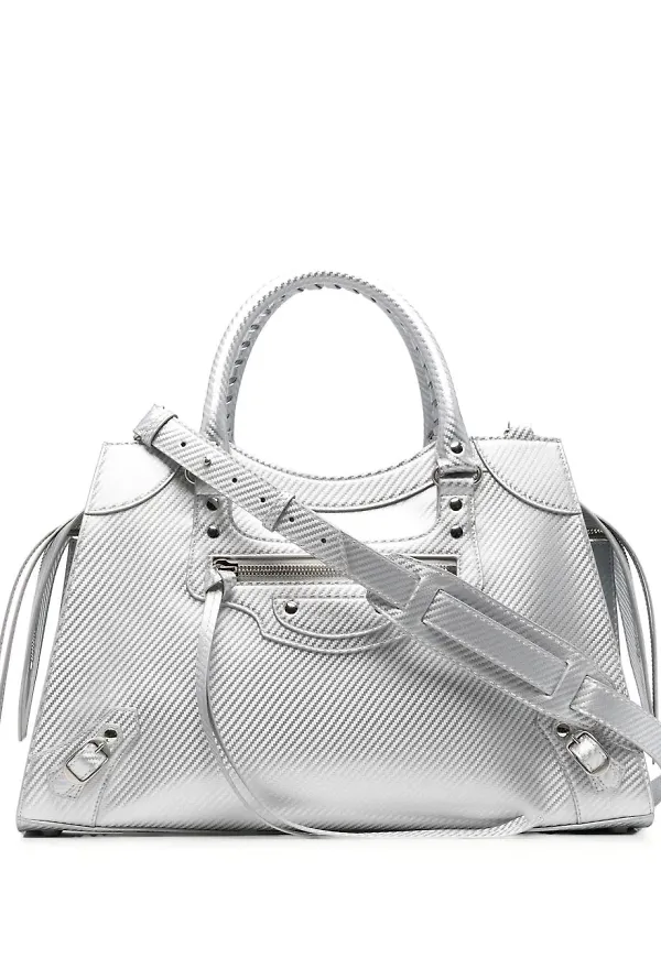 Balenciaga Neo Klassisk City totebag - Silverfärgad