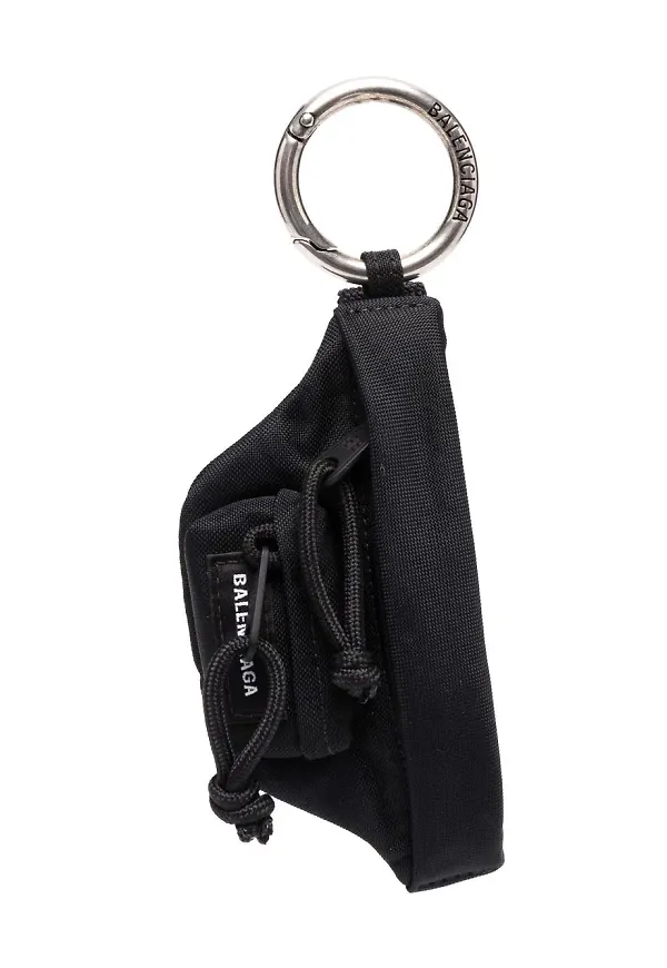 Balenciaga nyckelring med liten midjeväska - Svart