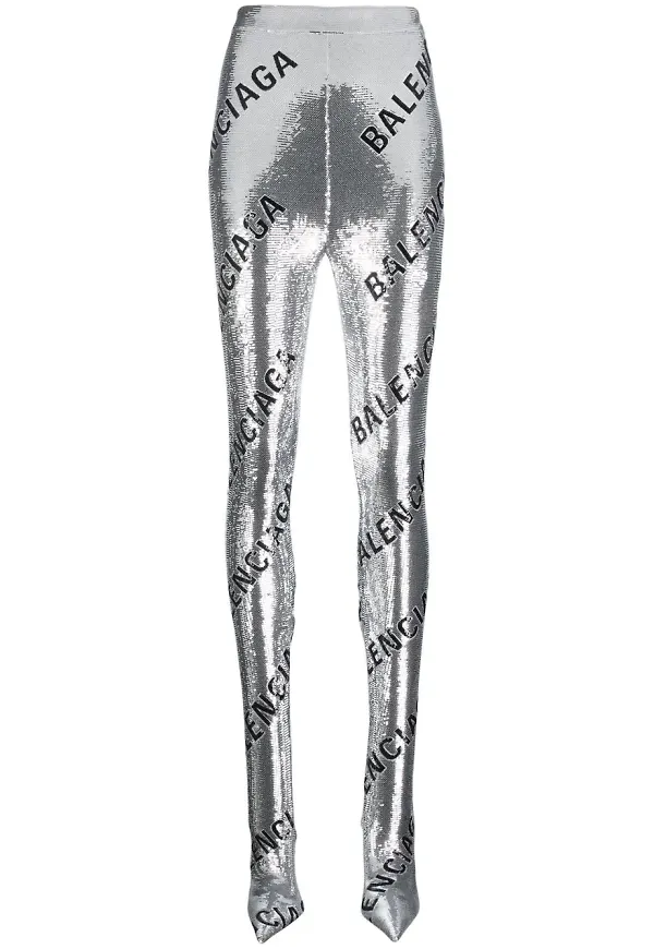 Balenciaga Pantalegging 120 mm stövlar - Silverfärgad