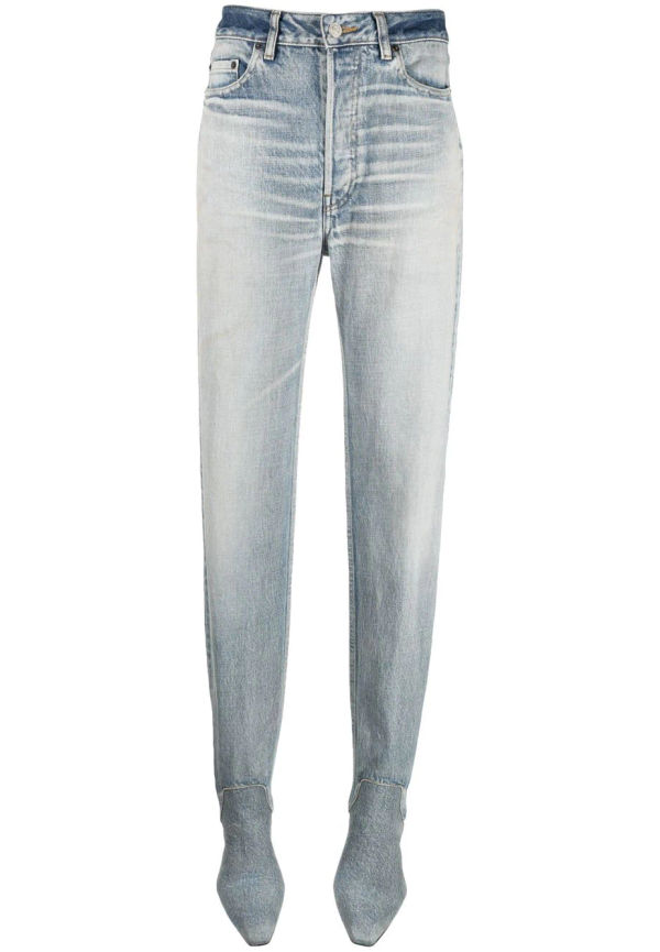 Balenciaga Pantashoe jeansstövlar 110 mm - Blå