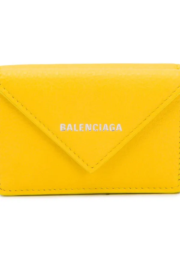 Balenciaga Papier liten plånbok - Gul