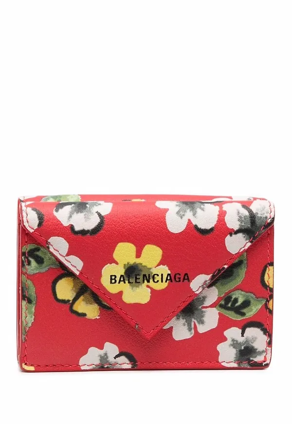 Balenciaga Papier liten plånbok - Röd