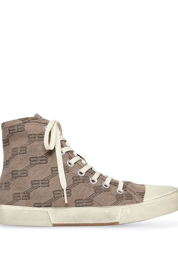 Balenciaga Paris höga sneakers - Grå