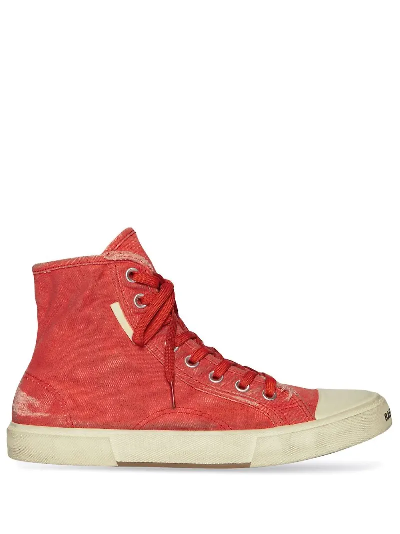 Balenciaga Paris höga sneakers - Röd