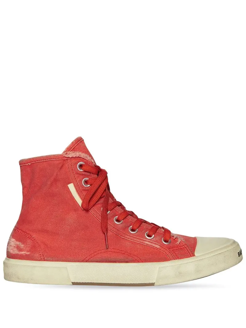 Balenciaga Paris höga sneakers - Röd