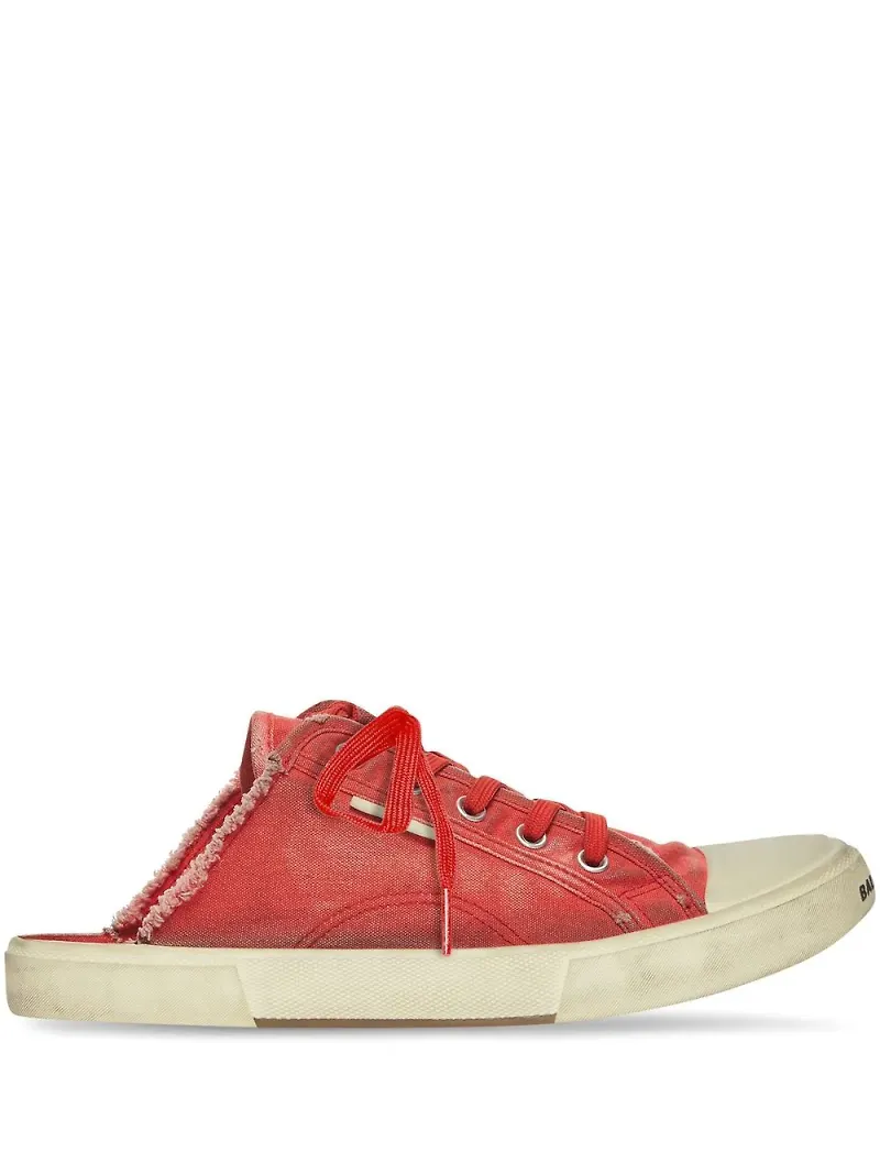 Balenciaga Paris platta slip-ons - Röd
