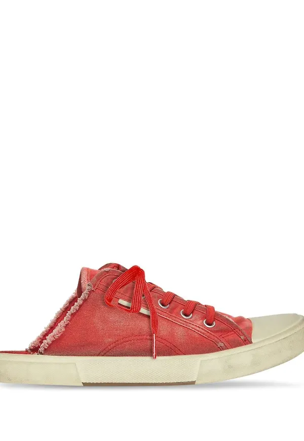 Balenciaga Paris platta slip-ons - Röd