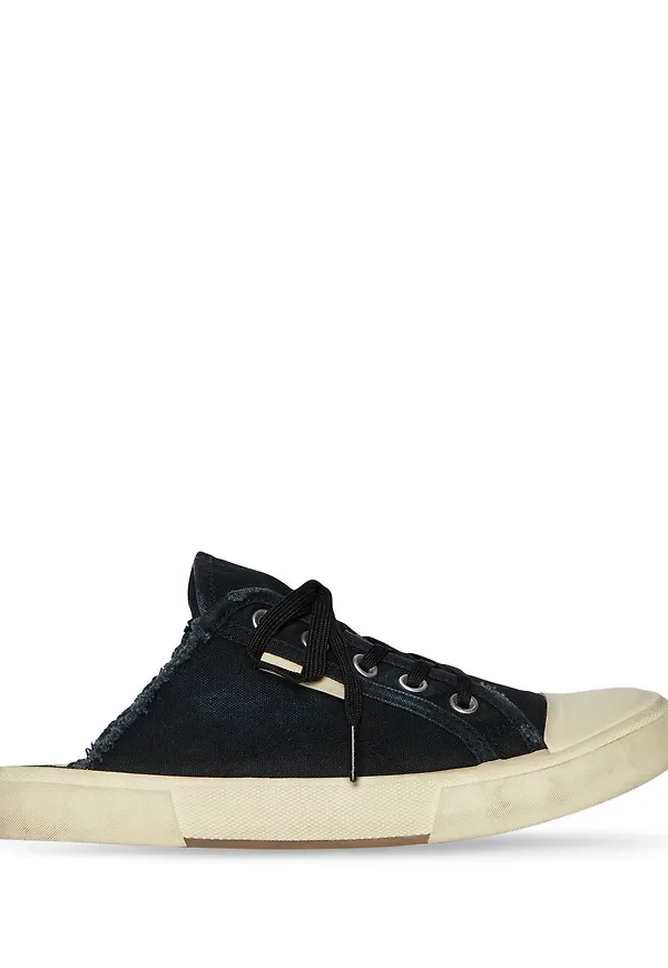 Balenciaga Paris platta slip-ons - Svart