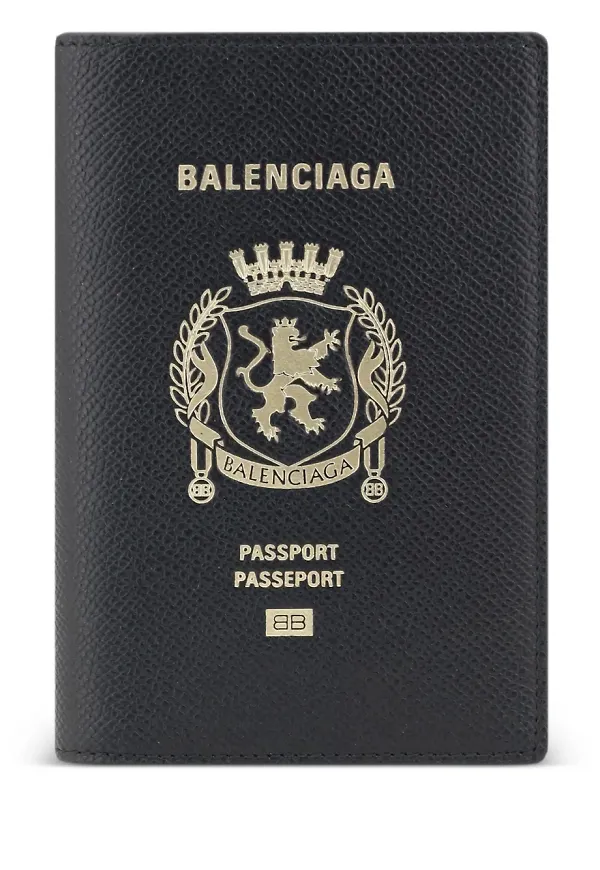 Balenciaga passfodral i läder - Svart