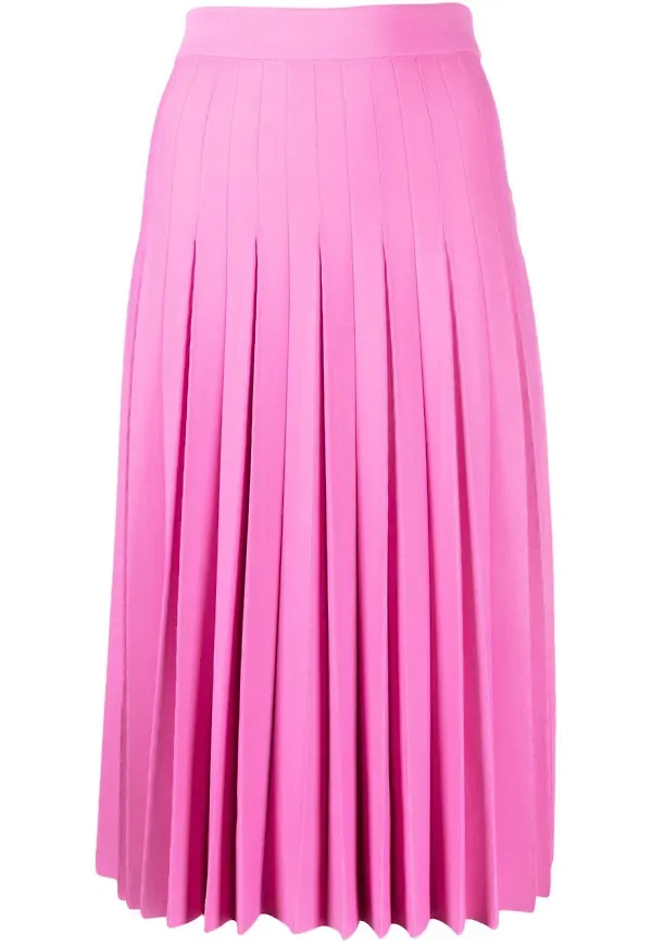 Balenciaga plisserad midikjol - Rosa
