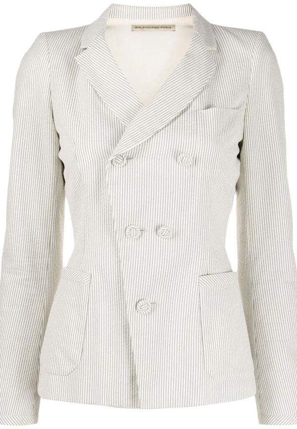 Balenciaga Pre-Owned randig jacka från 1990-talet - Neutral