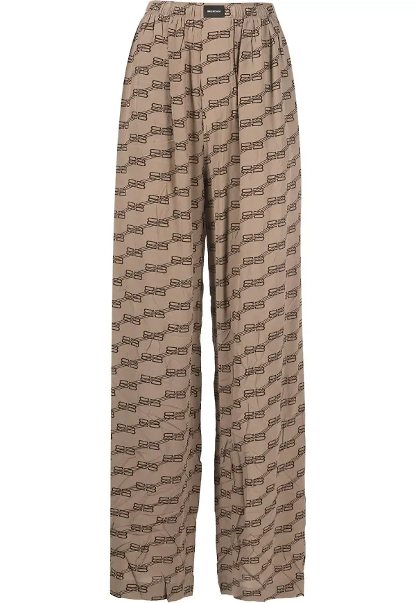 Balenciaga pyjamasbyxor med monogram - Brun