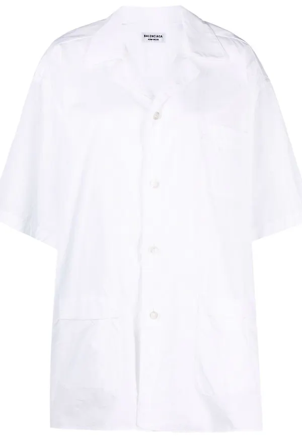 Balenciaga pyjamasskjorta i bomull - Vit