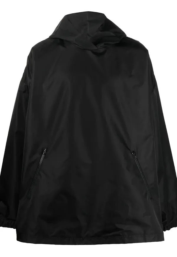 Balenciaga regnjacka i pullover-modell - Svart