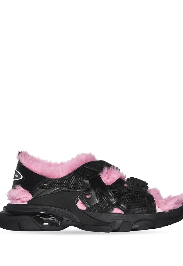 Balenciaga sandaler med kontrasterande rem - Svart