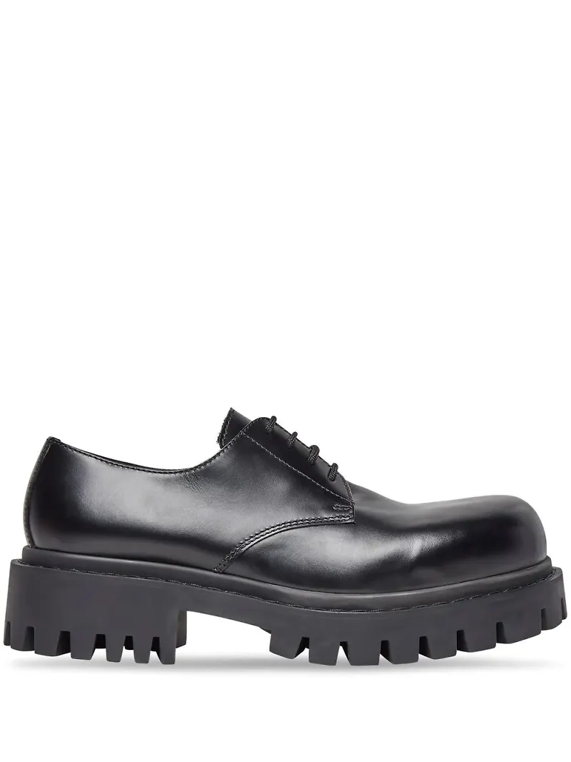 Balenciaga Sergent läder derbyskor - Svart