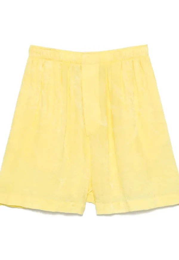Balenciaga shorts med skrynklad effekt - Gul