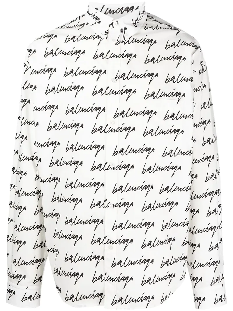 Balenciaga skjorta i oversize-modell - Vit