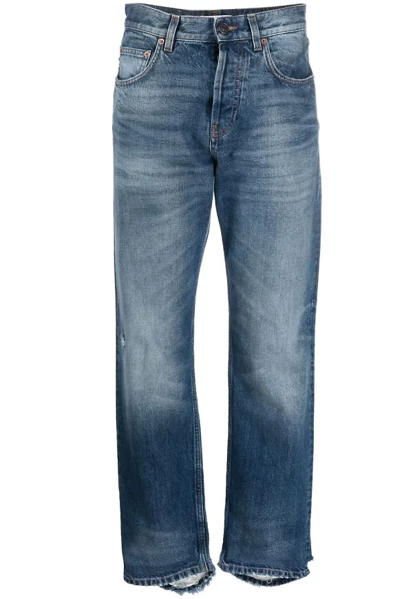 Balenciaga slim fit-jeans med slitning - Blå